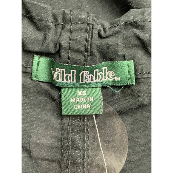 Wild Fable Junior Teens Black Cargo Midi Skirt Waist & Hem Drawstring Size XS - Picture 10 of 12